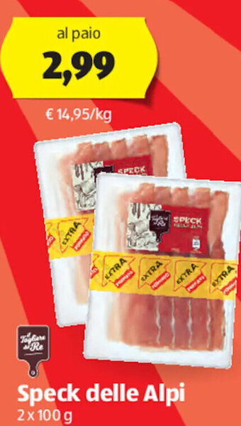 ALDI Speck delle Alpi 2 x 100 g offerta