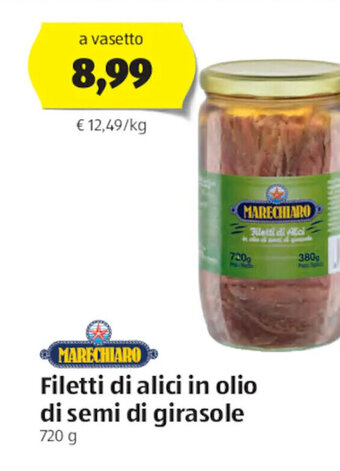 Marechiaro Filetti di Alici In Olio di Semi di Girasole 720 g