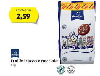 ALDI Buon Ora Frollini Cacao E Nocciole 1 kg offerta