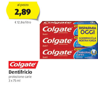 ALDI Colgate Dentifricio Protezione Carie 3 x 75 ml offerta