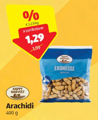 ALDI Happy Harvest Arachidi 400 g offerta