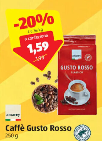 ALDI Amaroy Caffè Gusto Rosso 250 g offerta