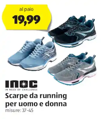 ALDI Inoc Scarpa da Running per Uomo E Donna offerta