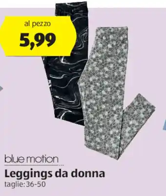ALDI Blue Motion Leggings da Donna 36-50 offerta