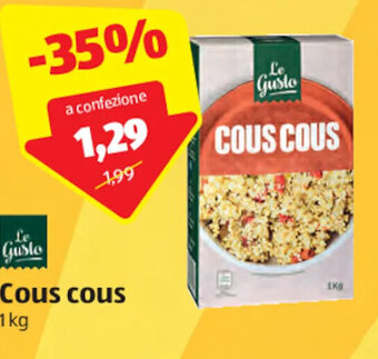 ALDI Le Gusto Cous Cous 1 kg offerta