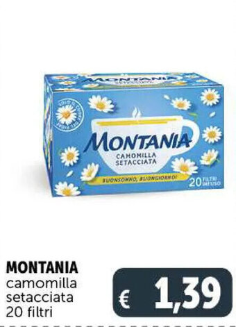Deco Supermercati Montania camomilla setacciata 20 filtri offerta