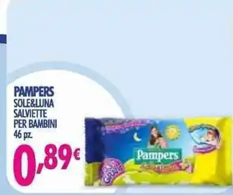 Acqua & Sapone Pampers Sole&Luna Salviette Per Bambini 46 pz. offerta
