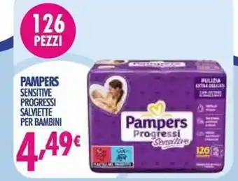 Acqua & Sapone Pampers Sensitive Progressi Salviette Per Bambini offerta