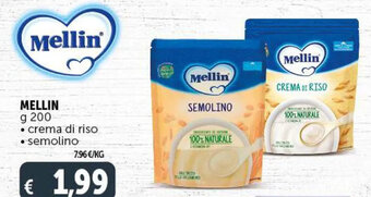 Deco Supermercati Mellin g 200, crema di riso, semolino offerta