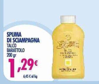 Acqua & Sapone Spuma di Sciampagna Talco Barattolo 200 gr offerta