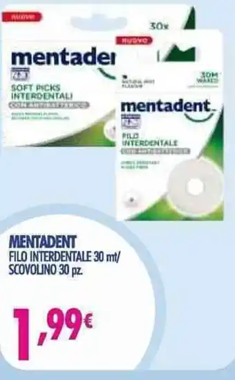 Acqua & Sapone Mentadent Filo Interdentale 30 mt/Scovolino 30 pz. offerta