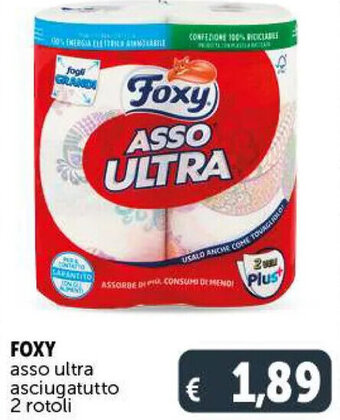 Deco Supermercati Foxy asso ultra asciugatutto 2 rotoli offerta