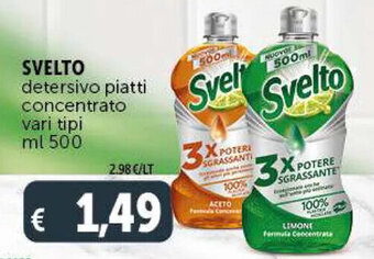 Deco Supermercati Svelto detersivo piatti concentrato vari tipi ml 500 offerta