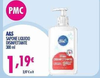 Acqua & Sapone A&S Sapone Liquido Disinfettante 300 ml offerta