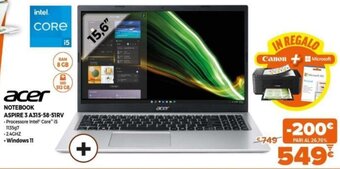Expert Acer Notebook Aspire 3 A315-58-51RV offerta