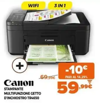 Expert Canon Stampante Multifunzione Getto D'Inchiostro TR4650 offerta