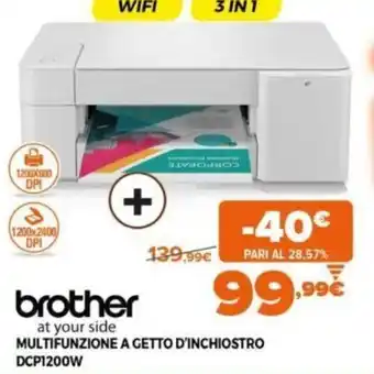 Expert Brother Multifunzione a Getto D'Inchiostro DCP1200W offerta
