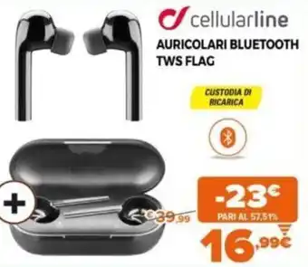 Expert Cellularline Auricolari Bluetooth TWS Flag offerta