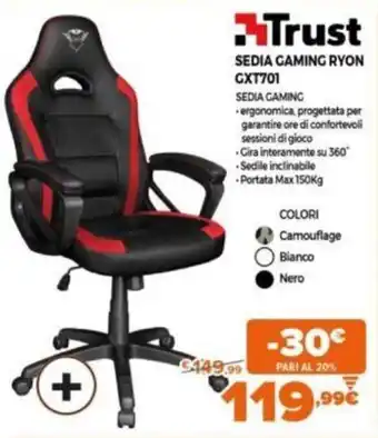 Expert Trust Sedia Gaming Ryon GXT701 offerta