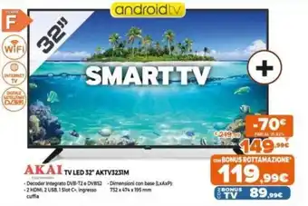 Expert Akai TV LED 32" AKTV3231M offerta