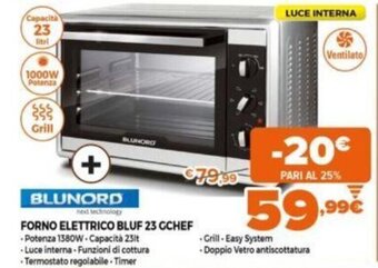 Expert Blunord Forno Elettrico Bluf 23 GCHEF offerta