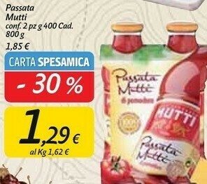 Carrefour Market Mutti Passata di pomodoro offerta