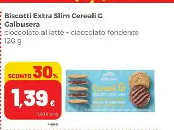 Coop Galbusera Biscotti Extra Slim Cereali G Cioccolato Al Late/Cioccolato Fondente offerta