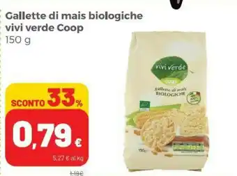 Coop Coop - Gallette Di Mais Biologiche Vivi Verde 150 G(ml) offerta