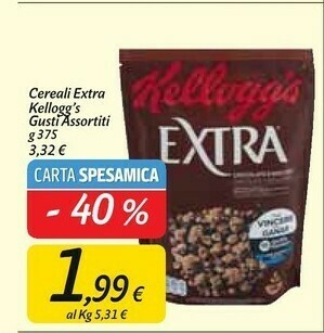 Carrefour Market Kelloggs Cereali offerta