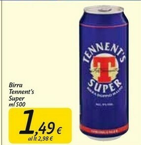 Carrefour Market Tennent's Birra offerta