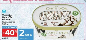 Carrefour Algida Carte D'Or Affogato Al Cioccolato 500 G(ml) offerta