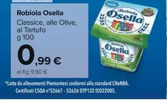Carrefour Osella Robiola Con Tartufo offerta
