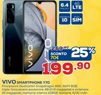 Euronics Vivo Smartphone Y70 offerta