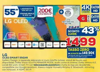 Euronics LG OLED Smart 55GX6 offerta