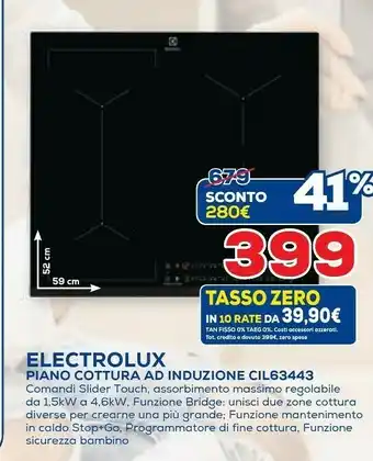 Euronics Electrolux LIV63443 Nero Incorporato A Induzione 4 Fornello(i) offerta