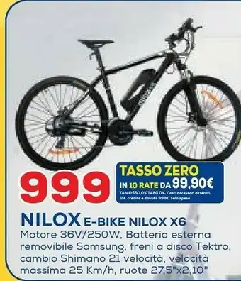 Euronics Nilox E-bike X6 offerta