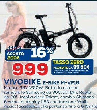 Euronics Vivobike E-Bike M-VF19 offerta