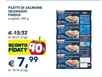 Esselunga Findus Findus Filetti Di Salmone Selvaggio offerta
