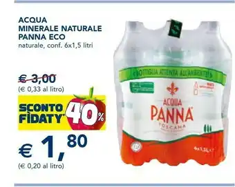 Esselunga Acqua panna Acqua Panna - Acqua Minerale Naturale 1500 g(ml) offerta