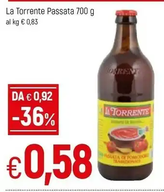 Famila La torrente La Torrente - Passata di Pomodoro Tradizionale 700 g(ml) offerta