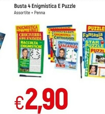 Famila Busta 4 Enigmistica E Puzzle Assortite + Penna offerta