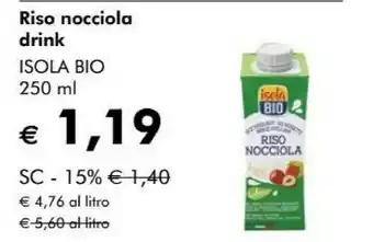 Isola bio Latte Di Riso Alla Nocciola 1000 G(ml)