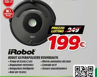 iRobot Roomba 676 Aspirapolvere Robot Nero 0,6 L