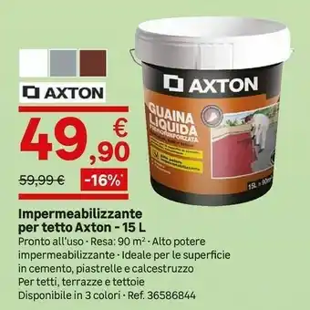 Impermeabilizzante Per Tetto Axton - 15 L