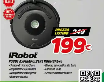 Fiducia & Convenienza iRobot Roomba 676 Aspirapolvere Robot Nero 0,6 L offerta