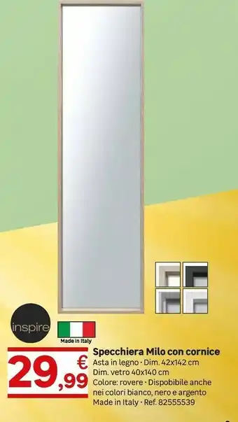 Specchiera Milo Con Cornice
