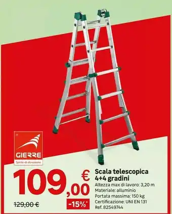 Gierre Scala Telescopica 4+4 Gradini