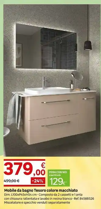 Leroy Merlin Mobile Da Bagno Tesoro Colore Macchiato offerta