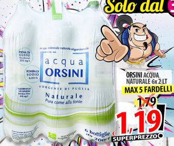 Il Genio Supermercato Orsini Acqua Naturale 6x 2 lt offerta