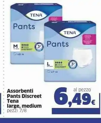 Sigma Tena Assorbenti Pants Discreet Large, Medium offerta